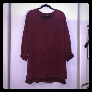 Brand new dark red long sleeve top